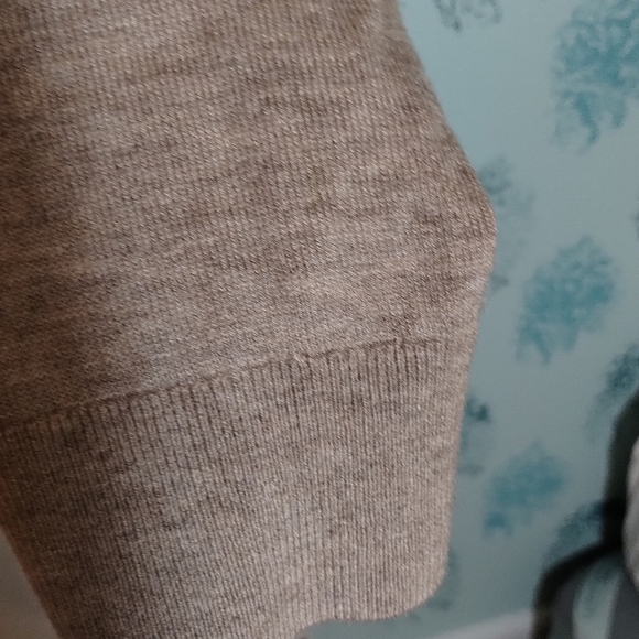 Theory Khaki 79%Merino Wool Sweater Sz L - Picture 3 of 9